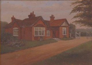 Painting of Snaprails Park gate lodge c.1920